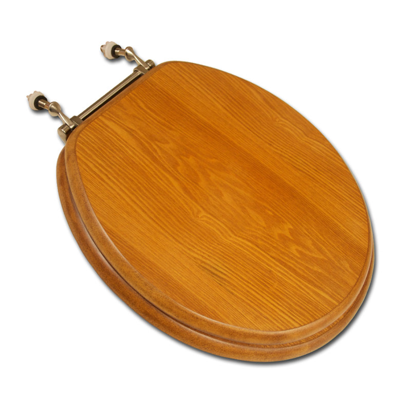 Comfort Seats Decorative Front Wood Round Toilet Seat & Reviews Wayfair